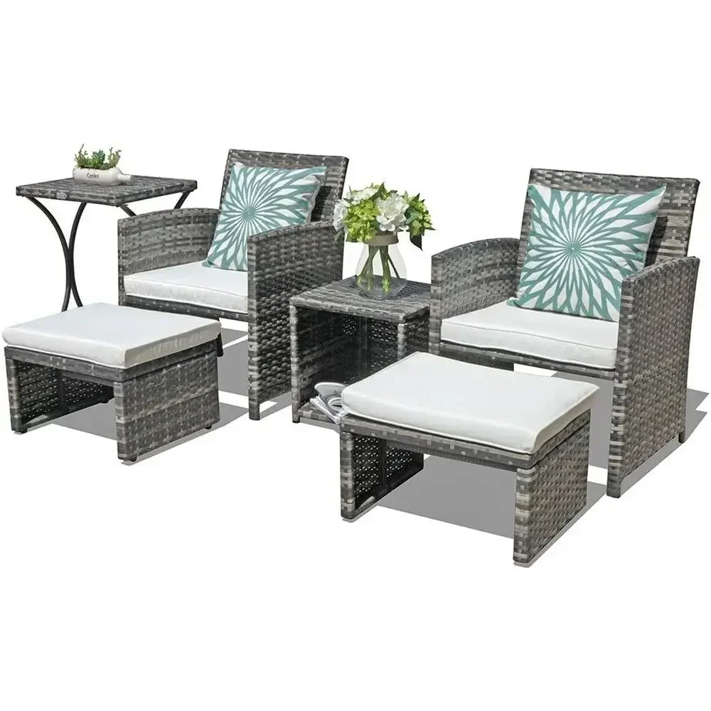 Outdoor Furniture Grey - 6-częściowy zestaw mebli ogrodowych z szarej