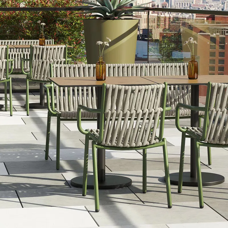 Outdoor Furniture For Cafe - Zestaw mebli ogrodowych z aluminium i