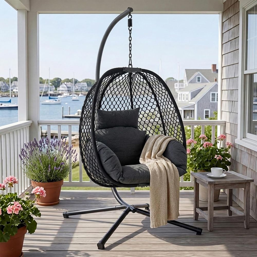 Hanging Egg Chair - Fotel wiszący w kształcie jajka na