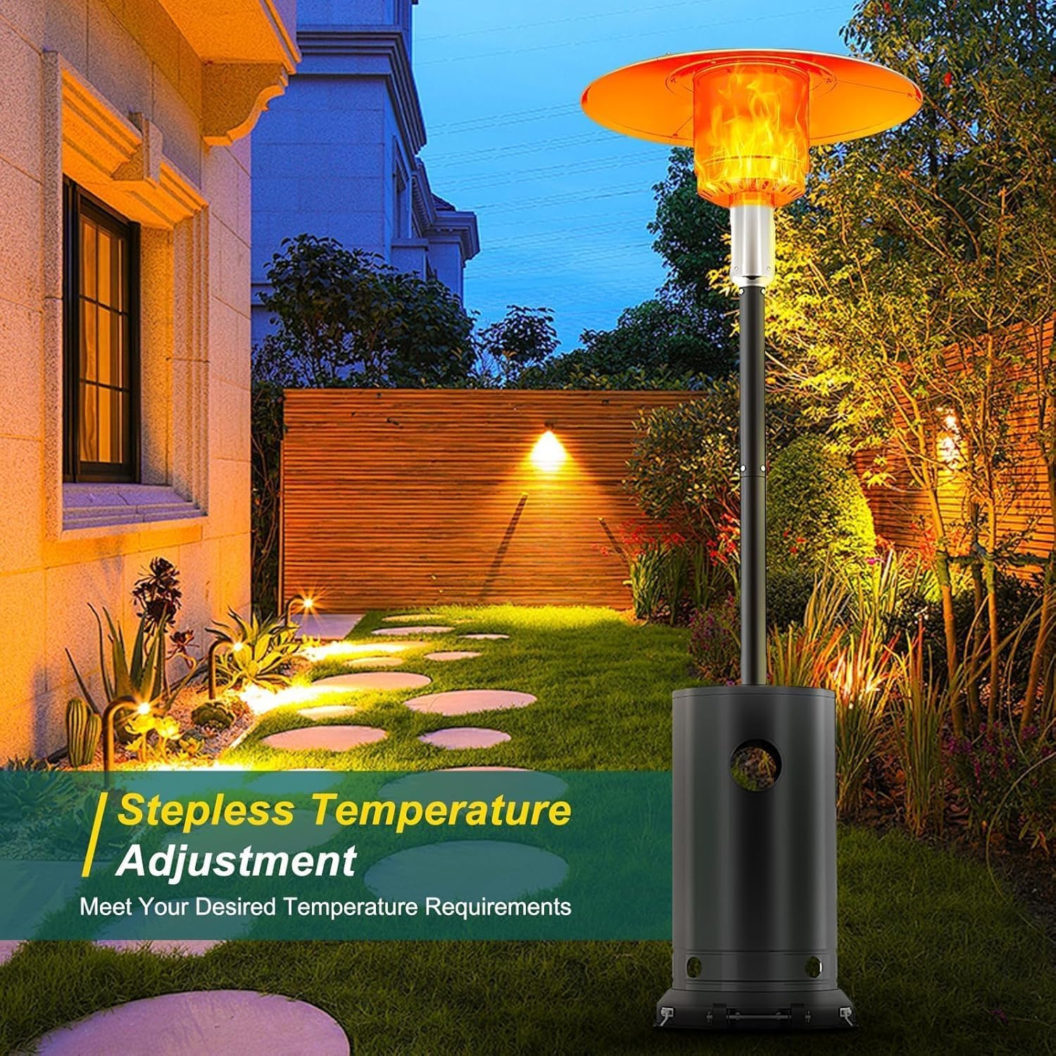 Patio Heater Standing - Lampa grzewcza zewnętrzna 48 000 BTU