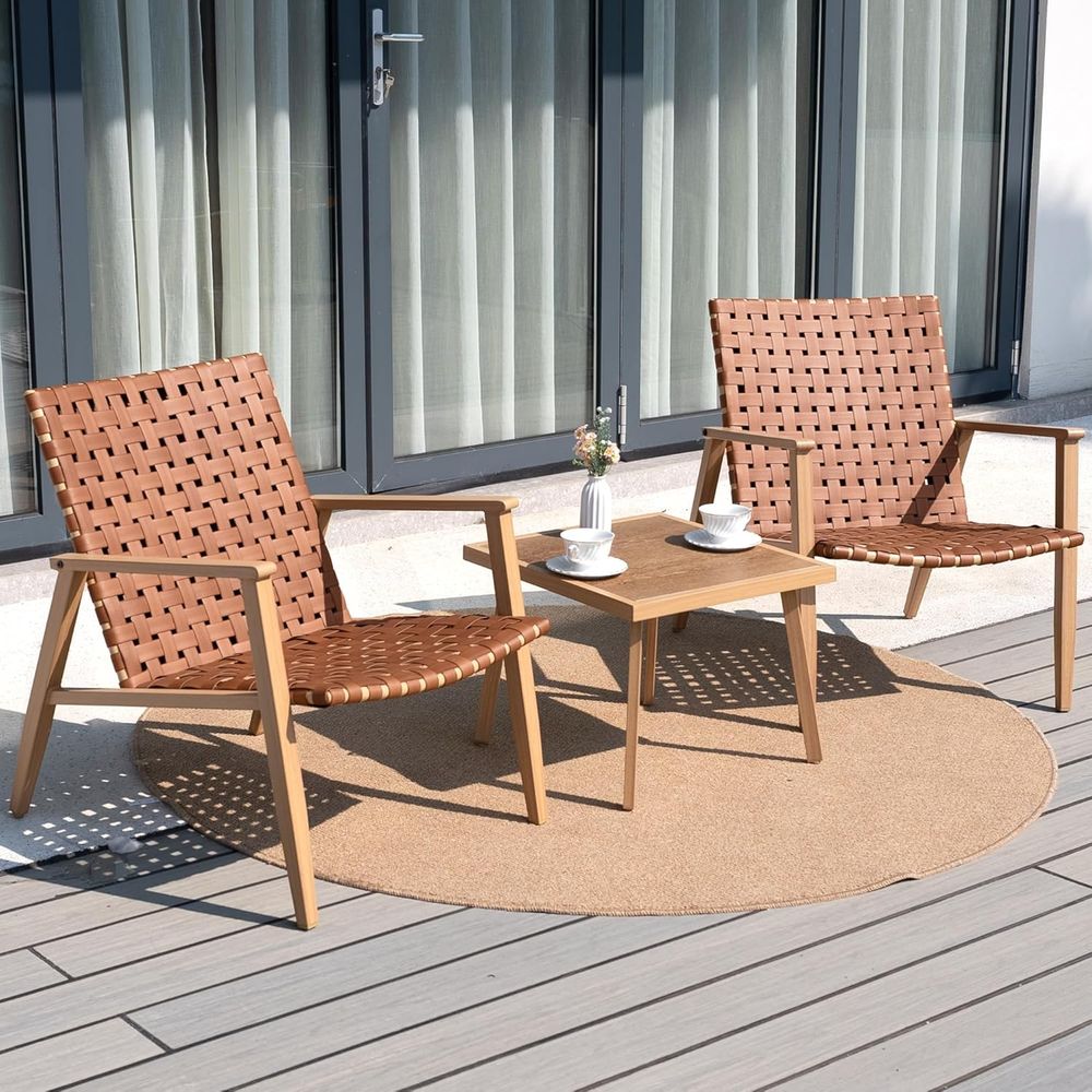 Bistro Table Set - 3-częściowy zestaw bistro na patio, zewnętrzne