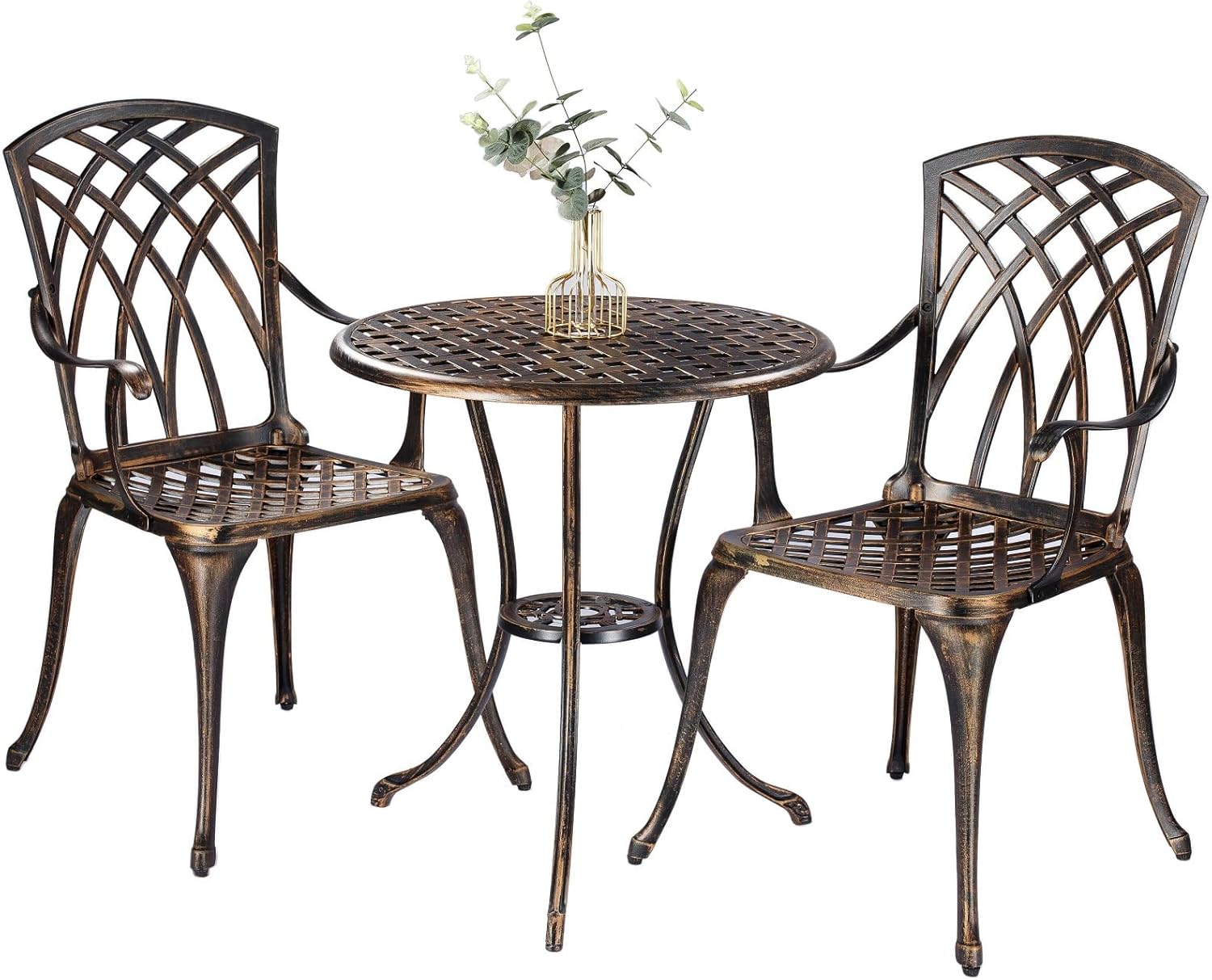 Bistro Table Set - Zestaw bistro na zewnątrz, 3-częściowy, z