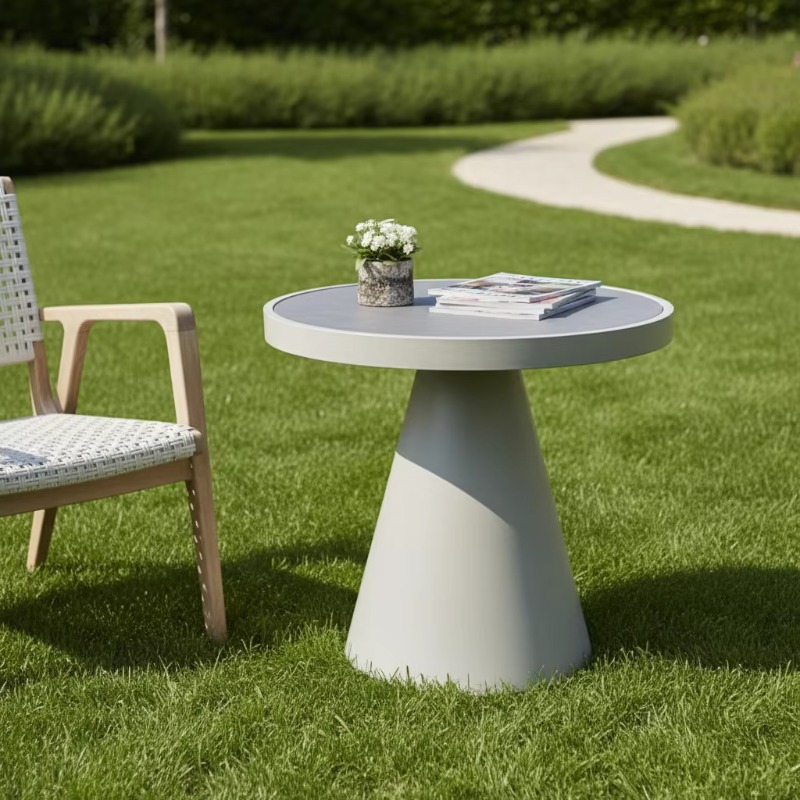 Outdoor Furniture Japanese Style - Nowoczesny nordycki okrągły stolik kawowy do