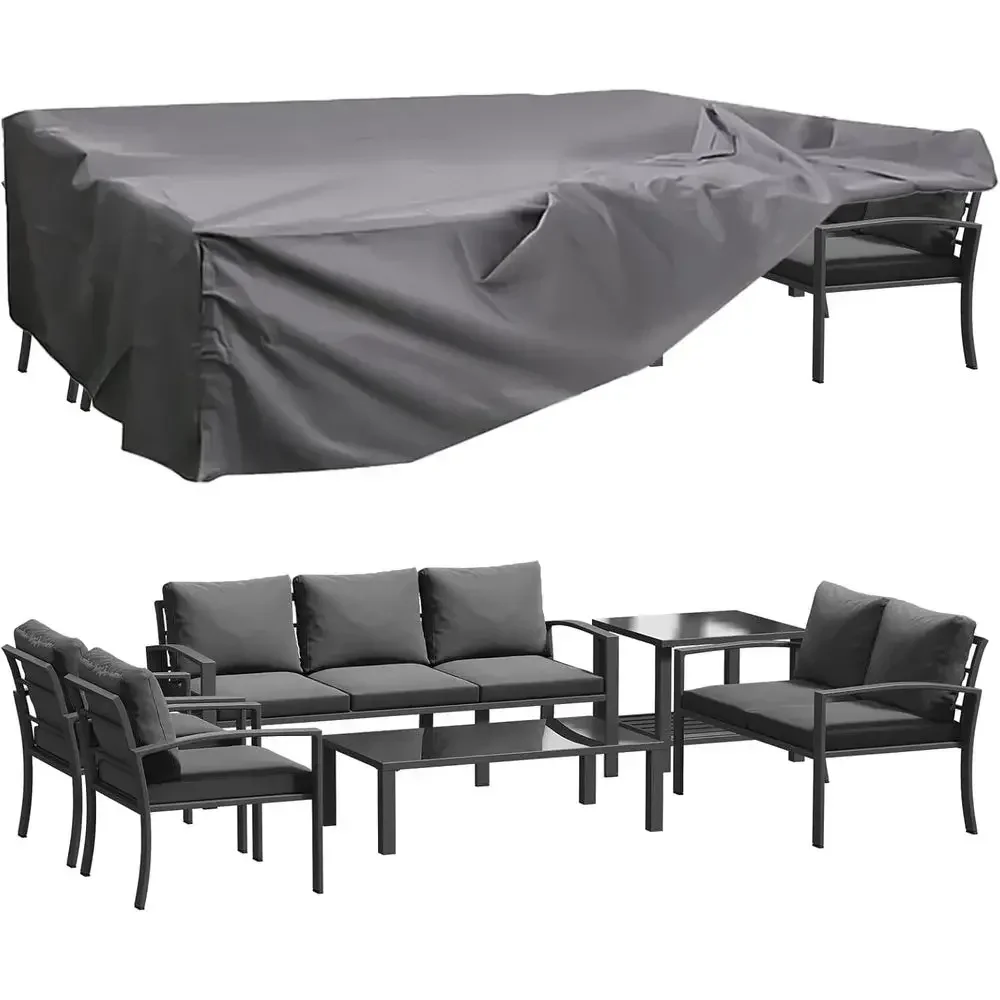 Outdoor Furniture Grey - 6-częściowy zestaw mebli ogrodowych z wodoodporną