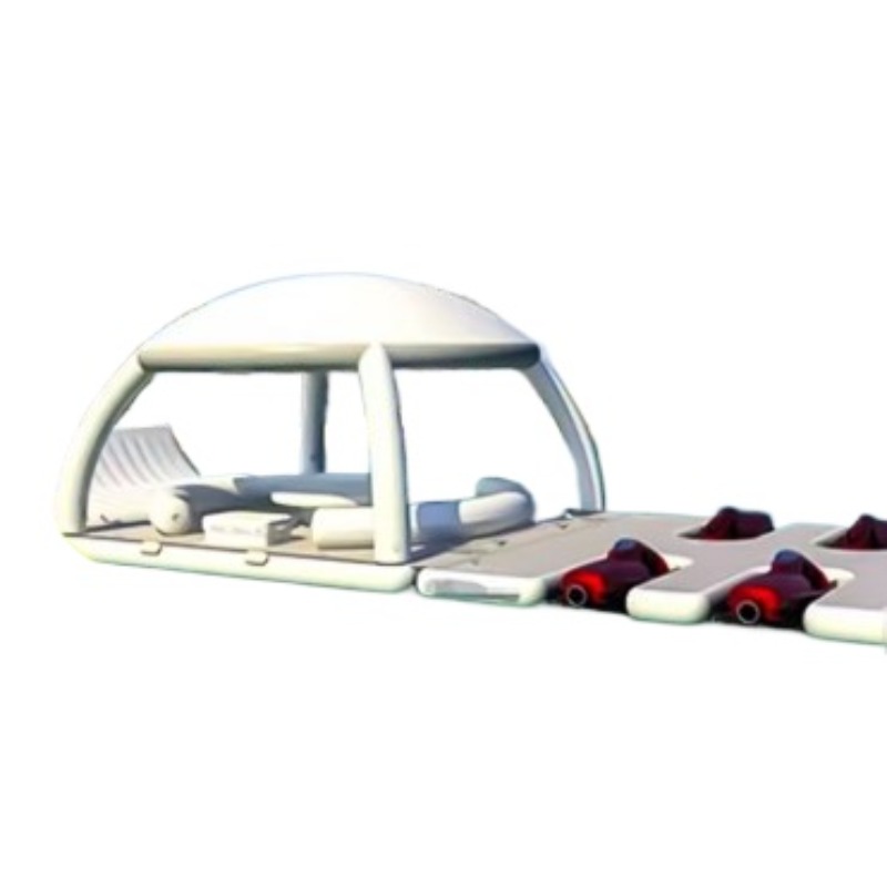 Outdoor Furniture For Pool - Nadmuchiwana jachtowa zjeżdżalnia wodna z markizą,