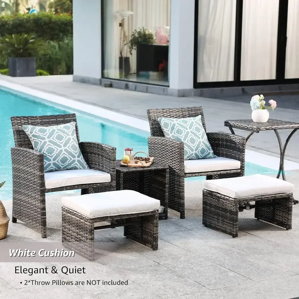 6-częściowy zestaw mebli ogrod – Outdoor Furniture Grey recenzja i cena