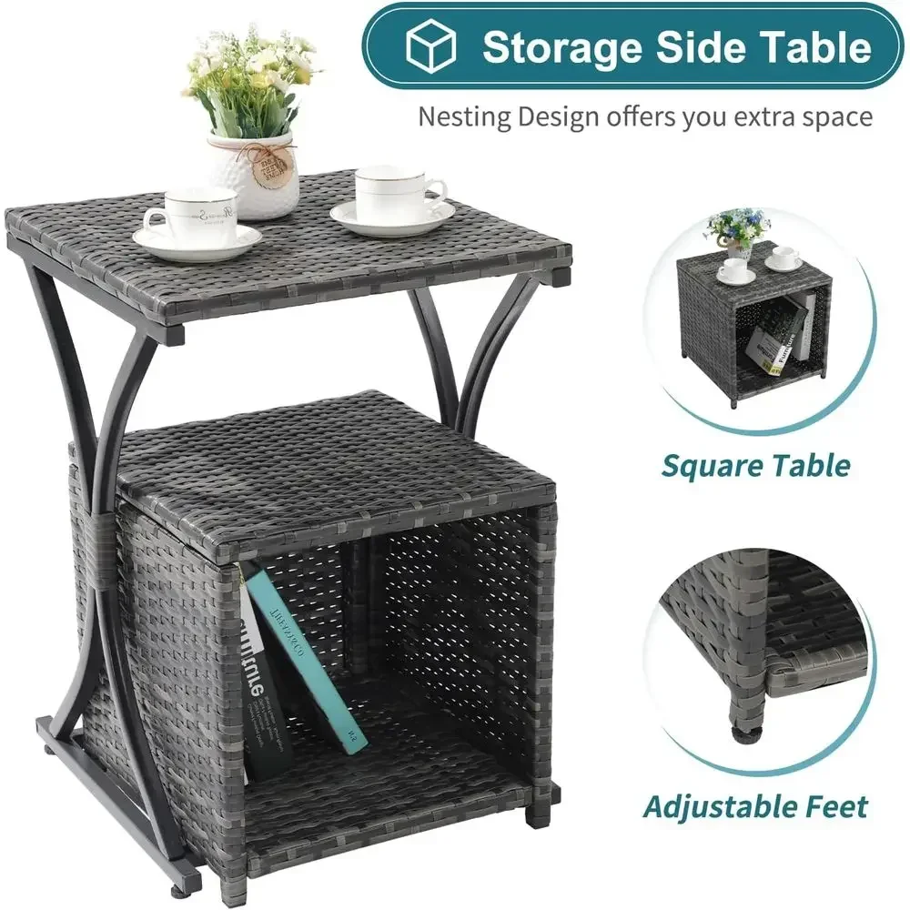 6-częściowy zestaw mebli ogrod – Outdoor Furniture Grey recenzja i cena