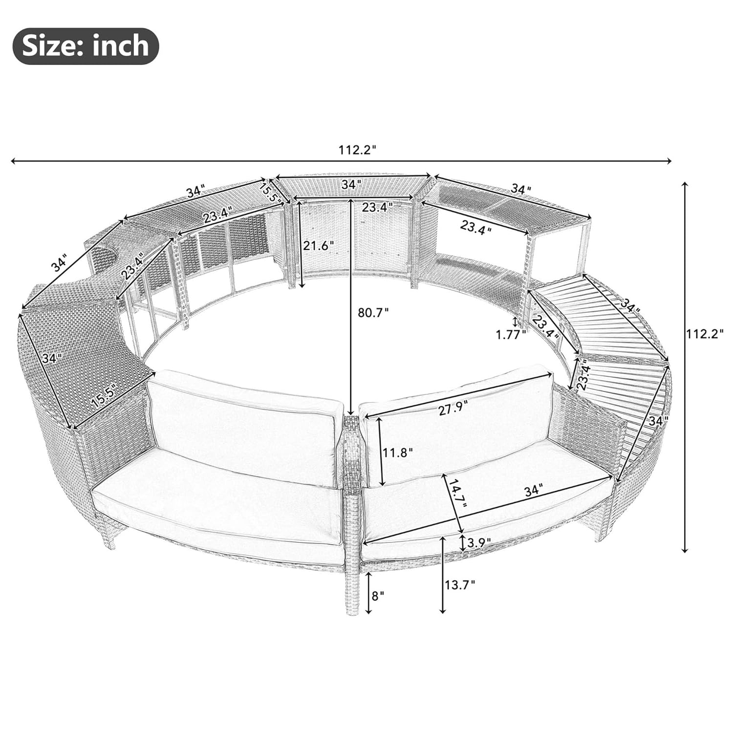 Zestaw mebli ogrodowych z ratt – Outdoor Furniture Grey recenzja i cena