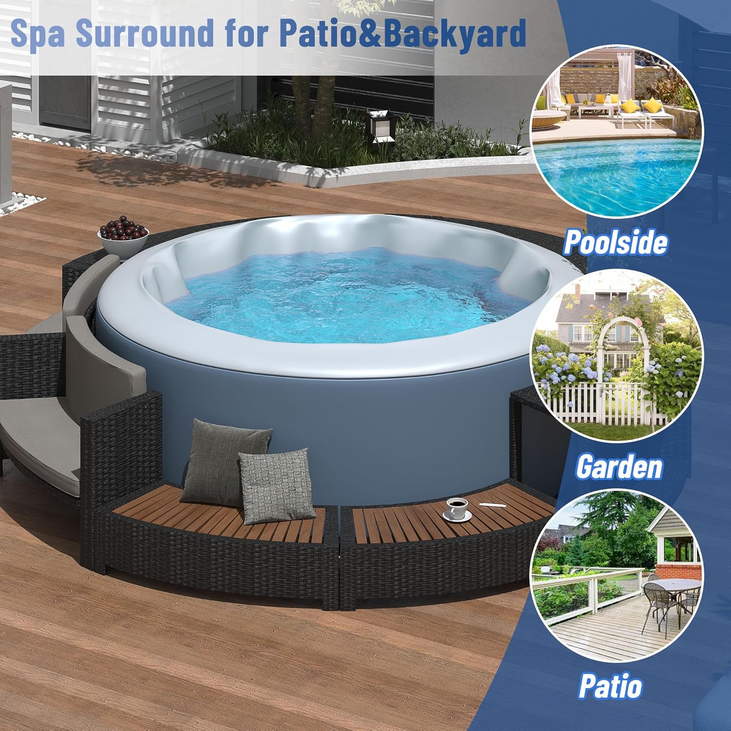 Zestaw mebli ogrodowych z ratt – Outdoor Furniture Grey recenzja i cena