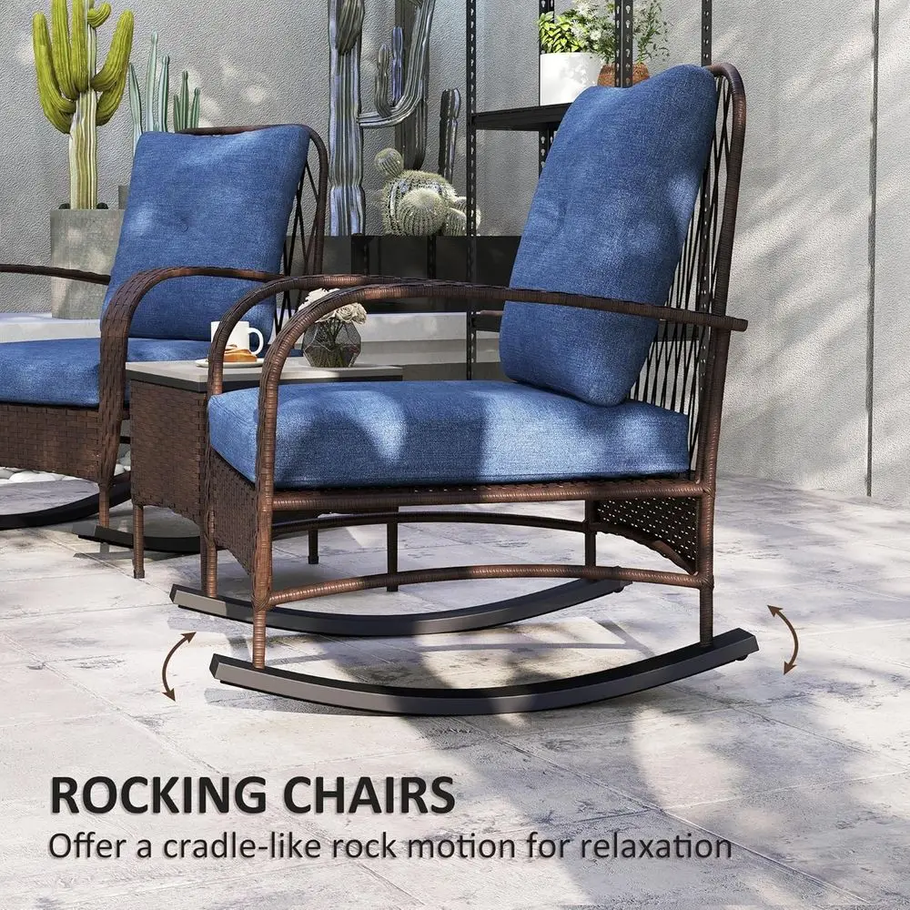 Wiklinowy 3-częściowy zestaw m – Outdoor Furniture Metal Chairs recenzja i cena
