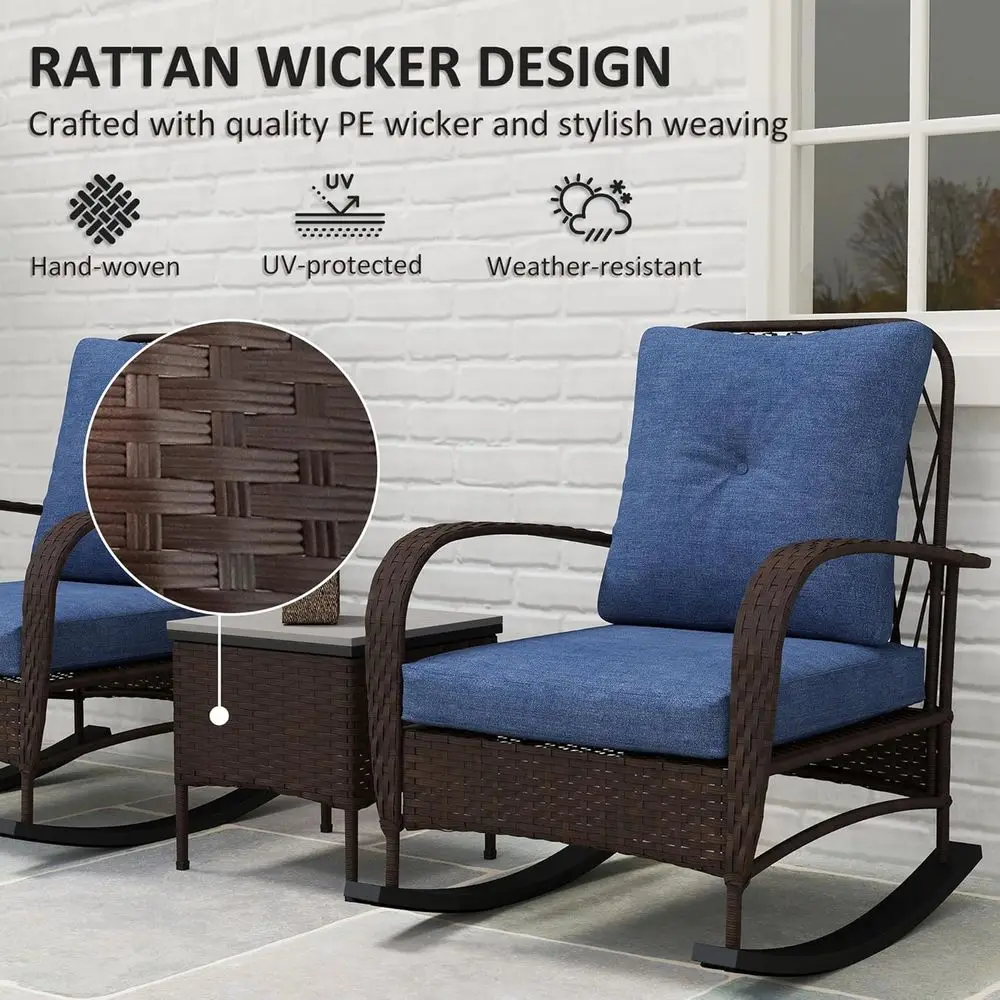 Wiklinowy 3-częściowy zestaw m – Outdoor Furniture Metal Chairs recenzja i cena