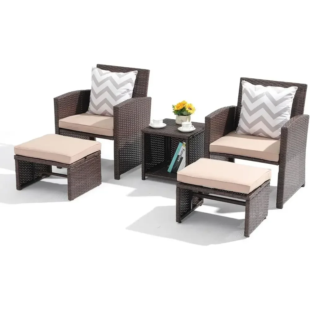 5-częściowy zestaw mebli ogrod – Outdoor Furniture Metal Chairs recenzja i cena