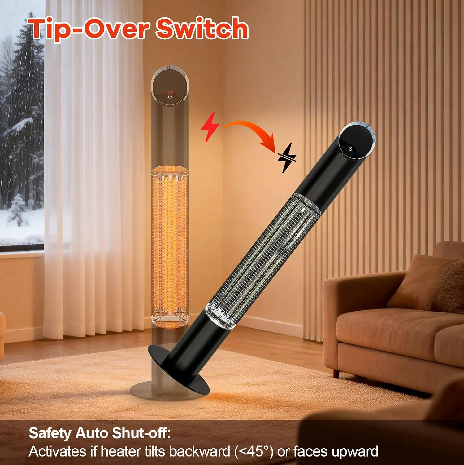 Elektryczny grzejnik tarasowy  – Patio Heater Standing recenzja i cena