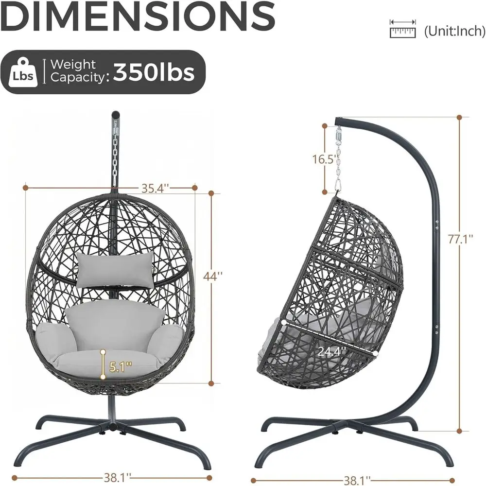 Huśtawka wiklinowa w stylu boh – Hanging Egg Chair recenzja i cena