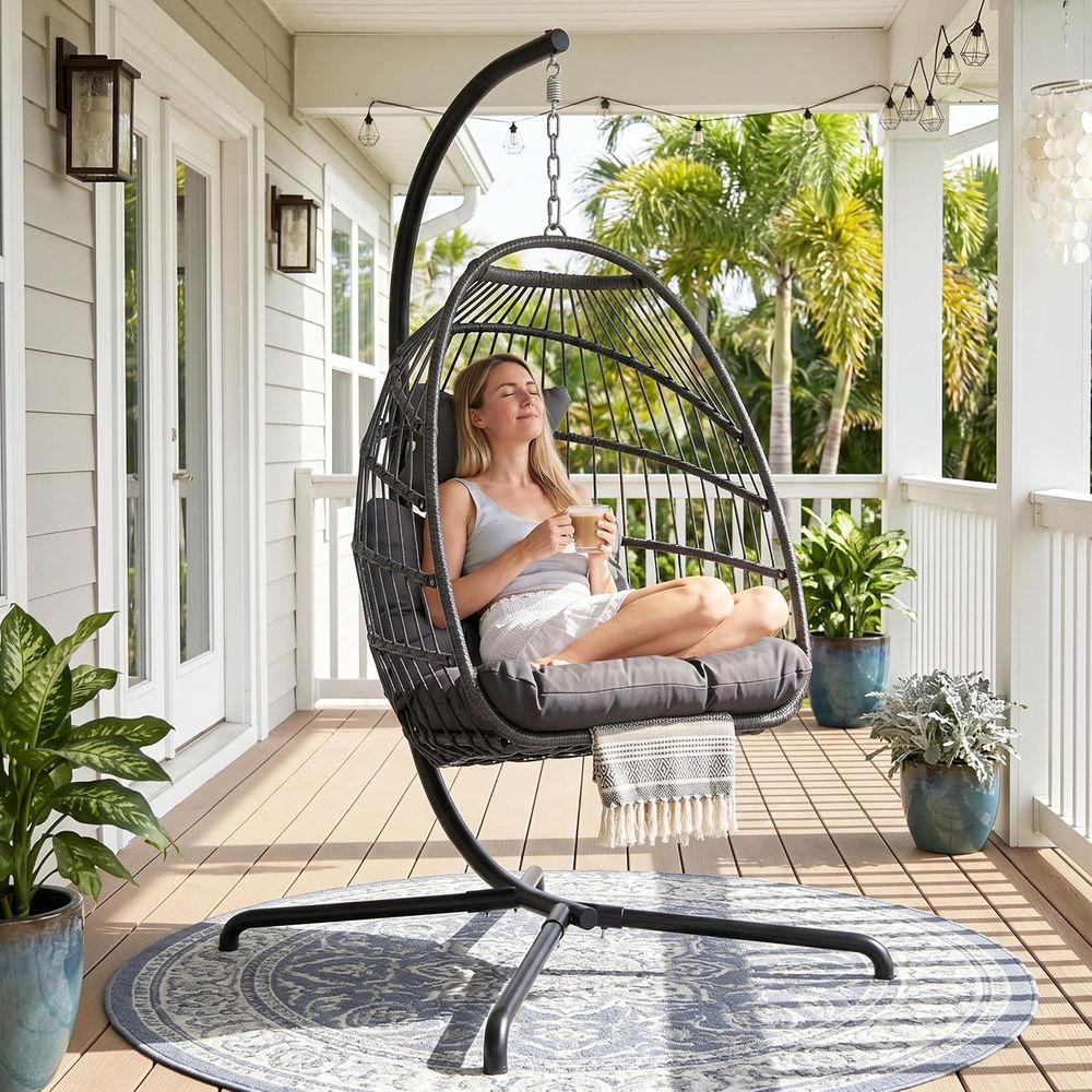 Wytrzymałe zewnętrzne wiszące  – Hanging Egg Chair recenzja i cena