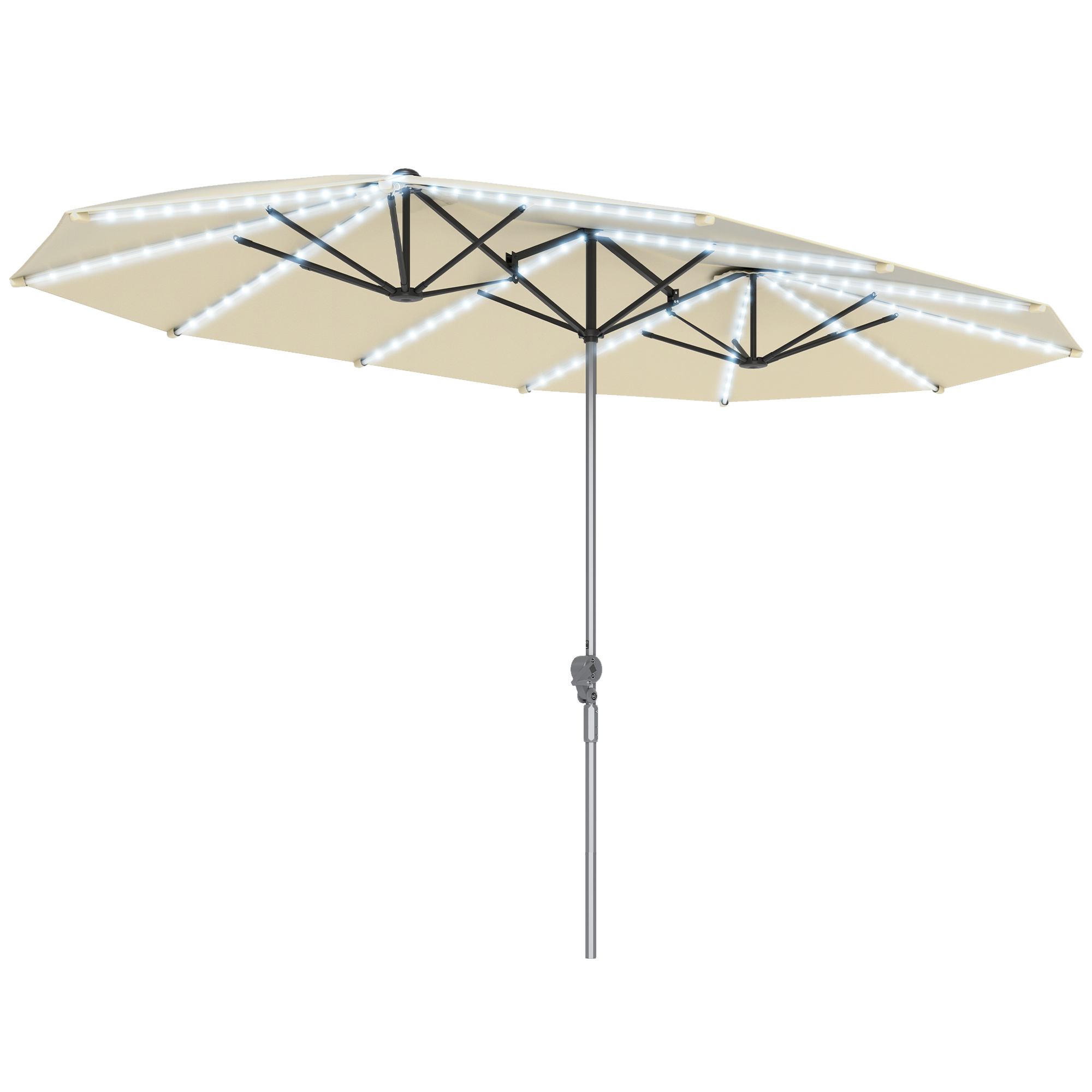Parasol ogrodowy 4,5 m z oświe – Outdoor Furniture Umbrella recenzja i cena