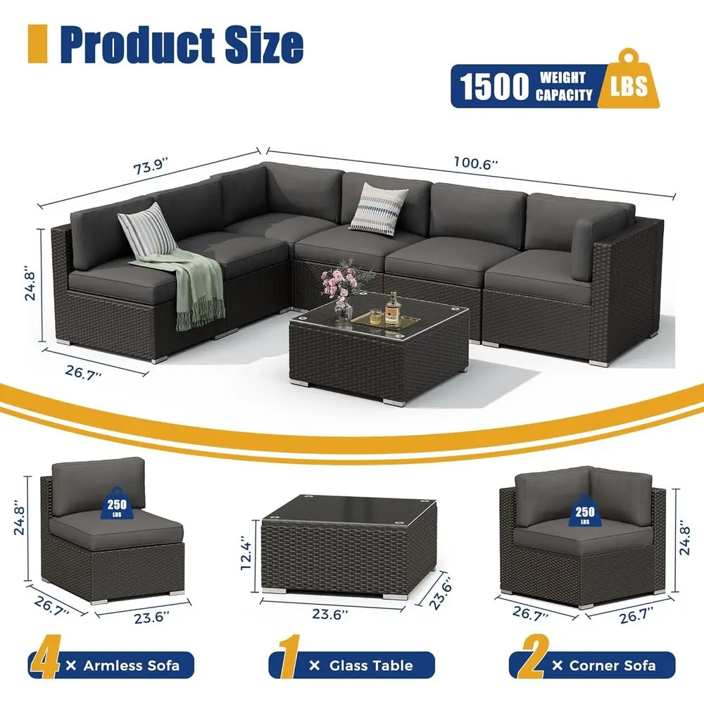 7-częściowy zestaw mebli ogrod – Outdoor Furniture Grey recenzja i cena
