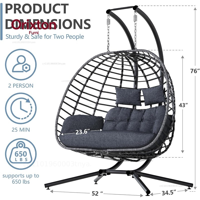 Dwuosobowy fotel wiszący typu  – Hanging Egg Chair recenzja i cena
