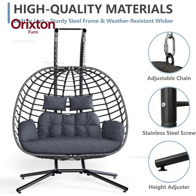 Dwuosobowy fotel wiszący typu  – Hanging Egg Chair recenzja i cena