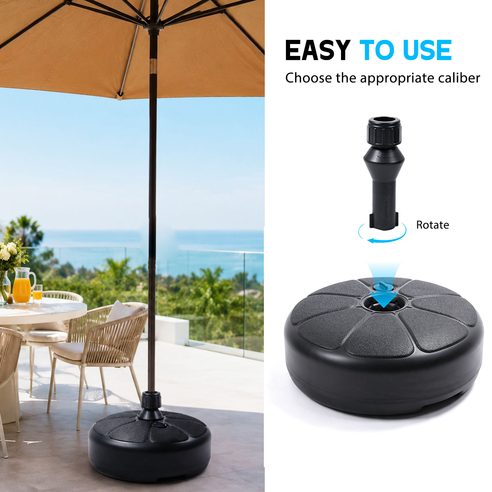 Podstawa parasola wypełniana w – Outdoor Furniture Umbrella recenzja i cena