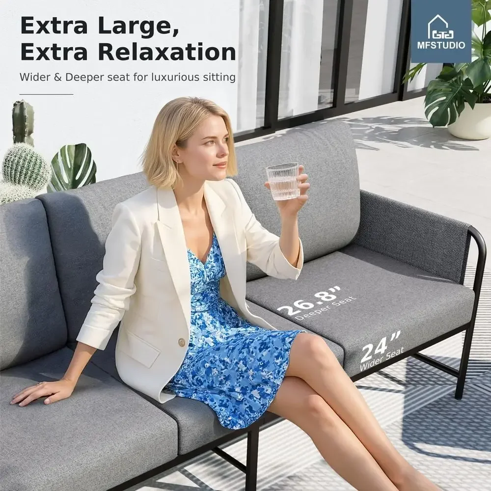 5-osobowy zestaw mebli ogrodow – Outdoor Furniture Grey recenzja i cena