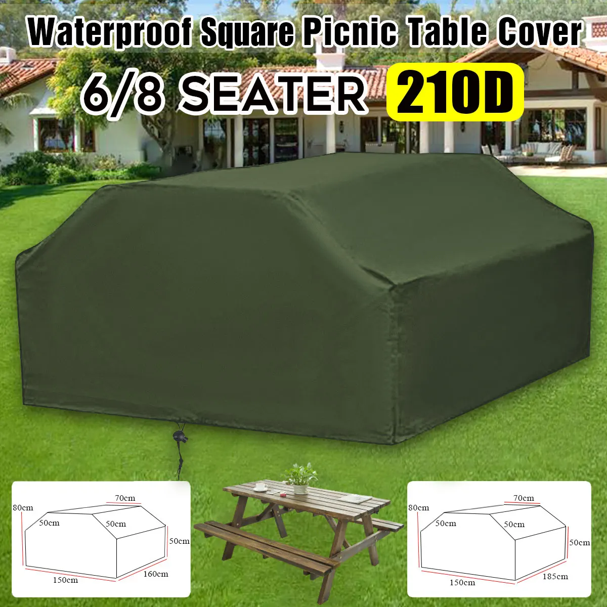 210D na 6/8 miejscowy stół pik – Outdoor Furniture Grey recenzja i cena