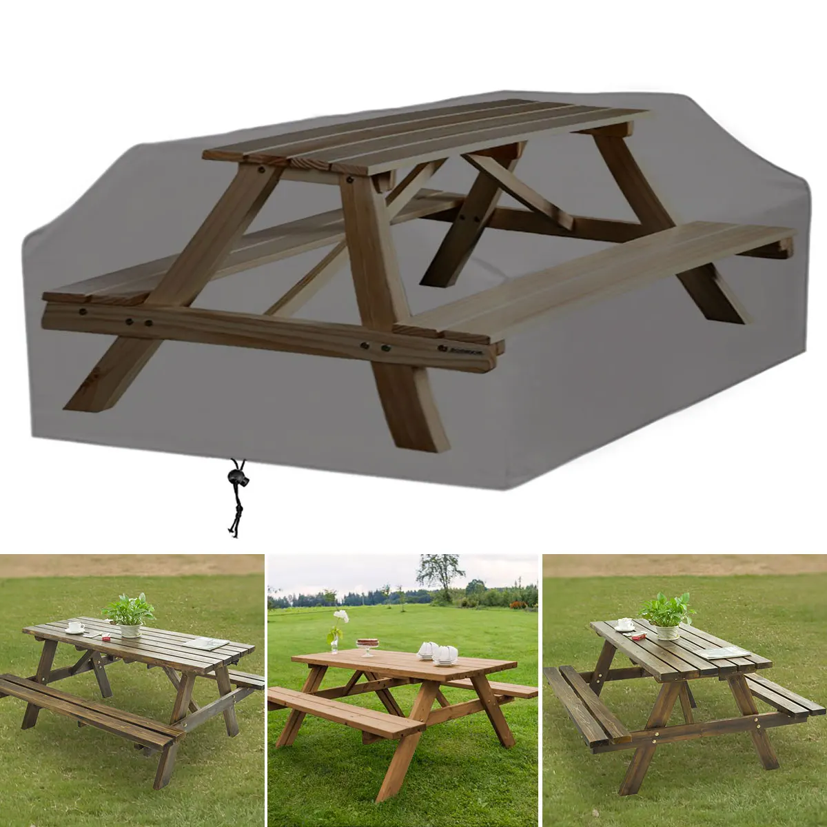 210D na 6/8 miejscowy stół pik – Outdoor Furniture Grey recenzja i cena