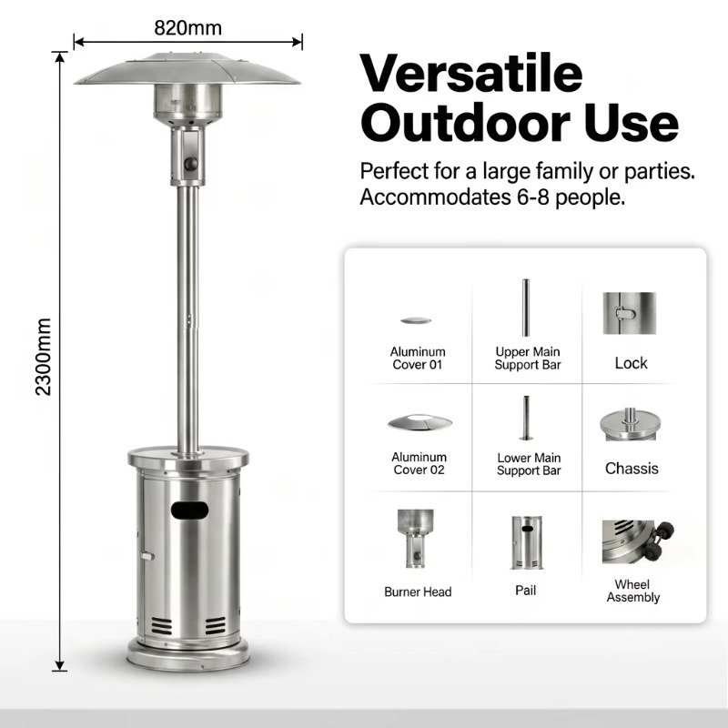 Airo Szybko Nagrzewający się G – Patio Heater Standing recenzja i cena