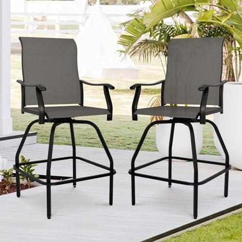 Zestaw barowy na patio 2 szt.  – Outdoor Furniture Grey recenzja i cena
