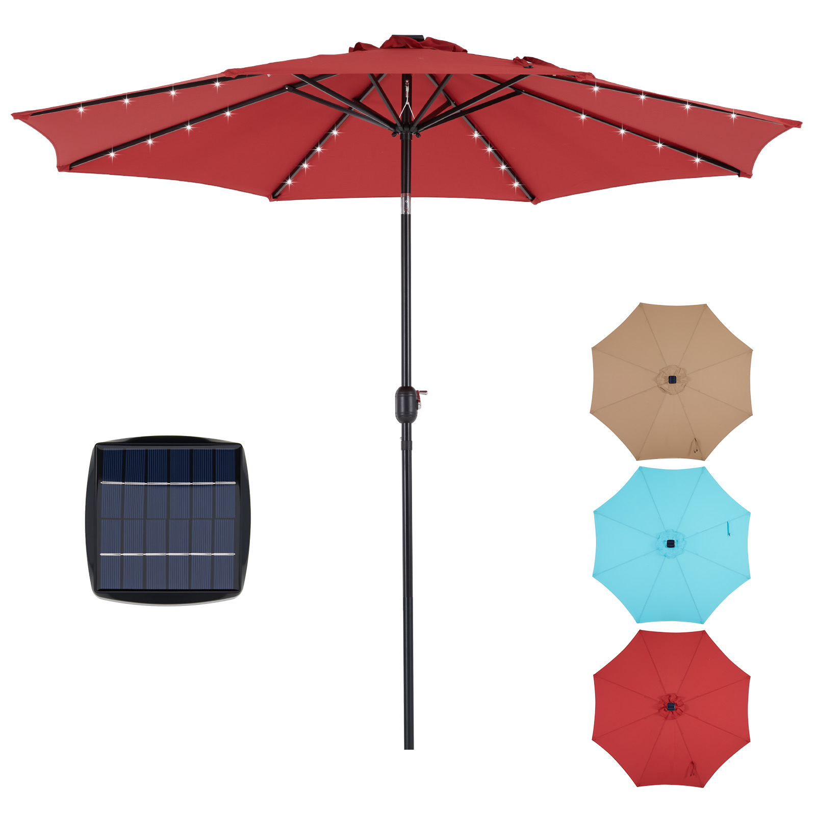 Parasol ogrodowy solarny JHK 1 – Outdoor Furniture Umbrella recenzja i cena