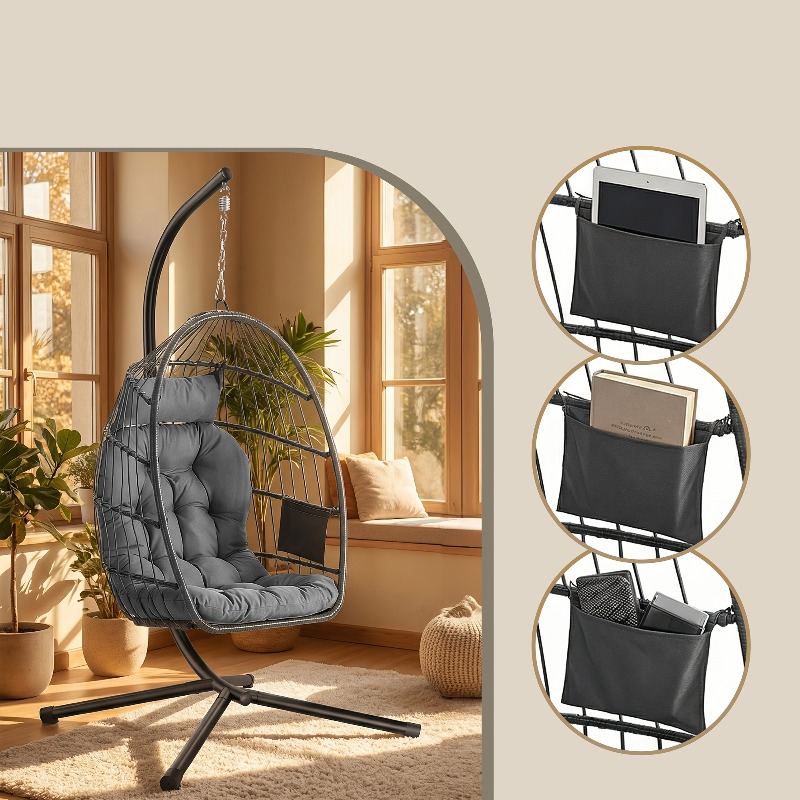 Wiszące krzesło jajko ze stoja – Hanging Egg Chair recenzja i cena