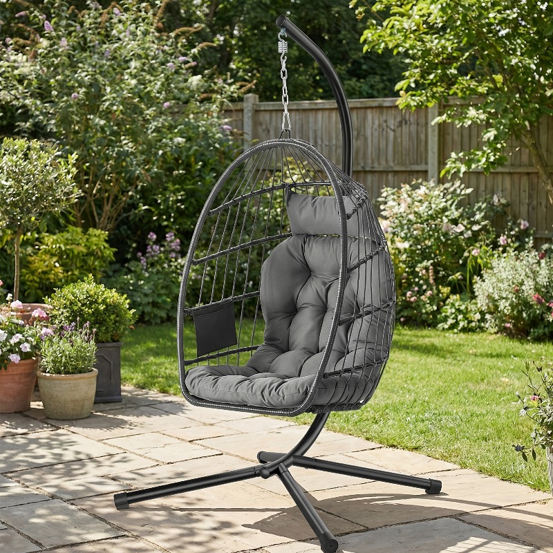 Wiszące krzesło jajko ze stoja – Hanging Egg Chair recenzja i cena