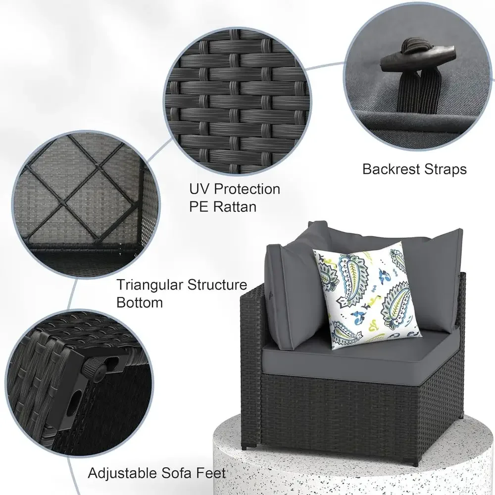 5-częściowy zestaw mebli ogrod – Outdoor Furniture Grey recenzja i cena