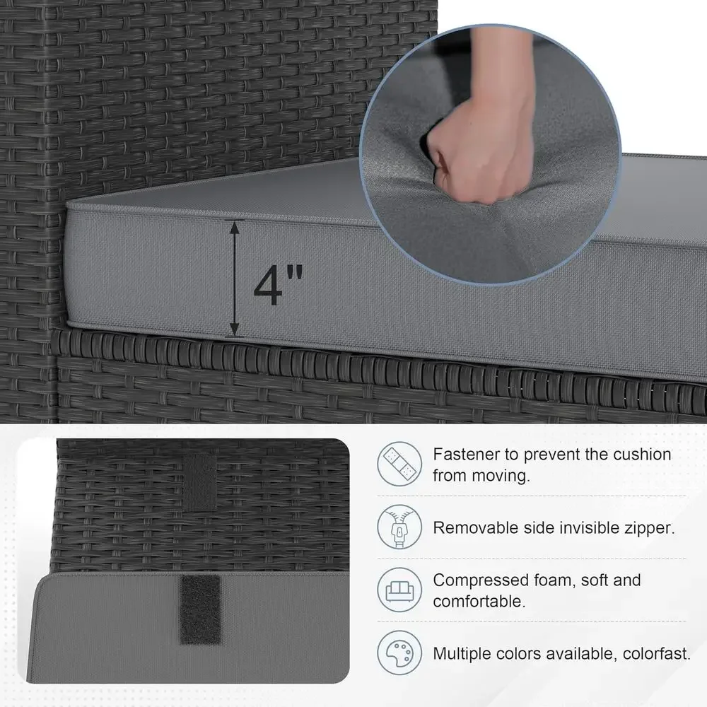5-częściowy zestaw mebli ogrod – Outdoor Furniture Grey recenzja i cena