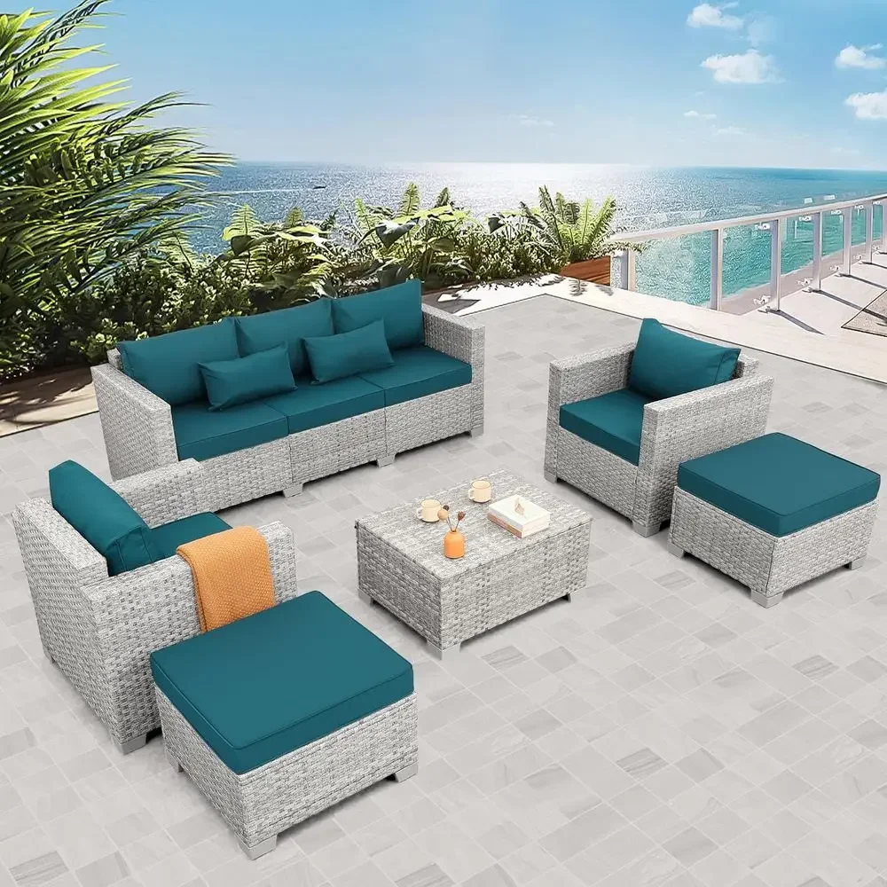 6-częściowy szary zestaw mebli – Outdoor Furniture Grey recenzja i cena
