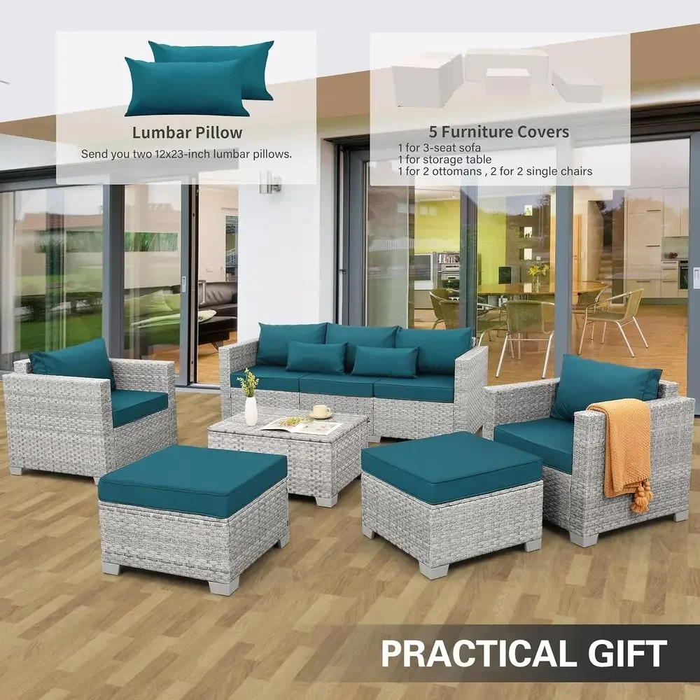 6-częściowy szary zestaw mebli – Outdoor Furniture Grey recenzja i cena