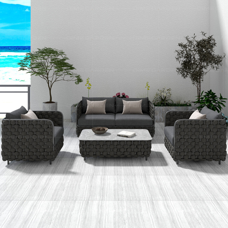 3-osobowy zestaw sof rattanowy – Outdoor Furniture Grey recenzja i cena