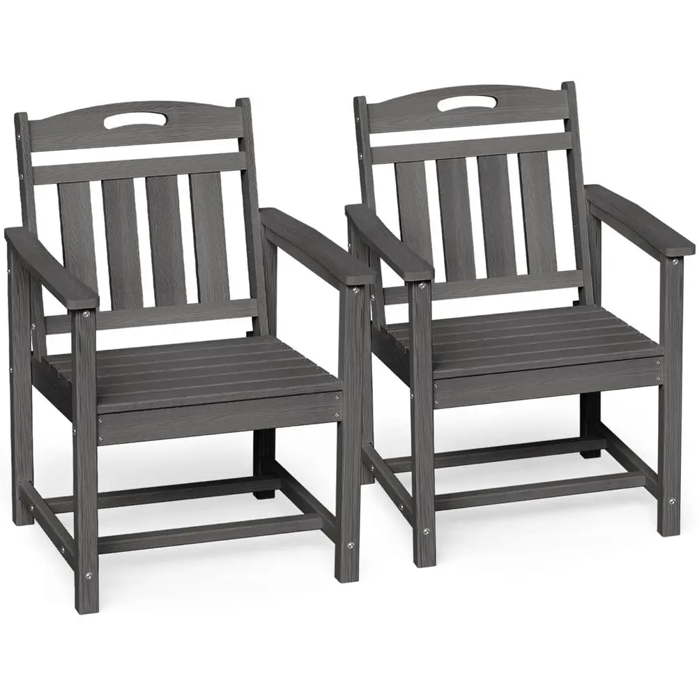 Zestaw 2 krzeseł ogrodowych z  – Outdoor Furniture Grey recenzja i cena