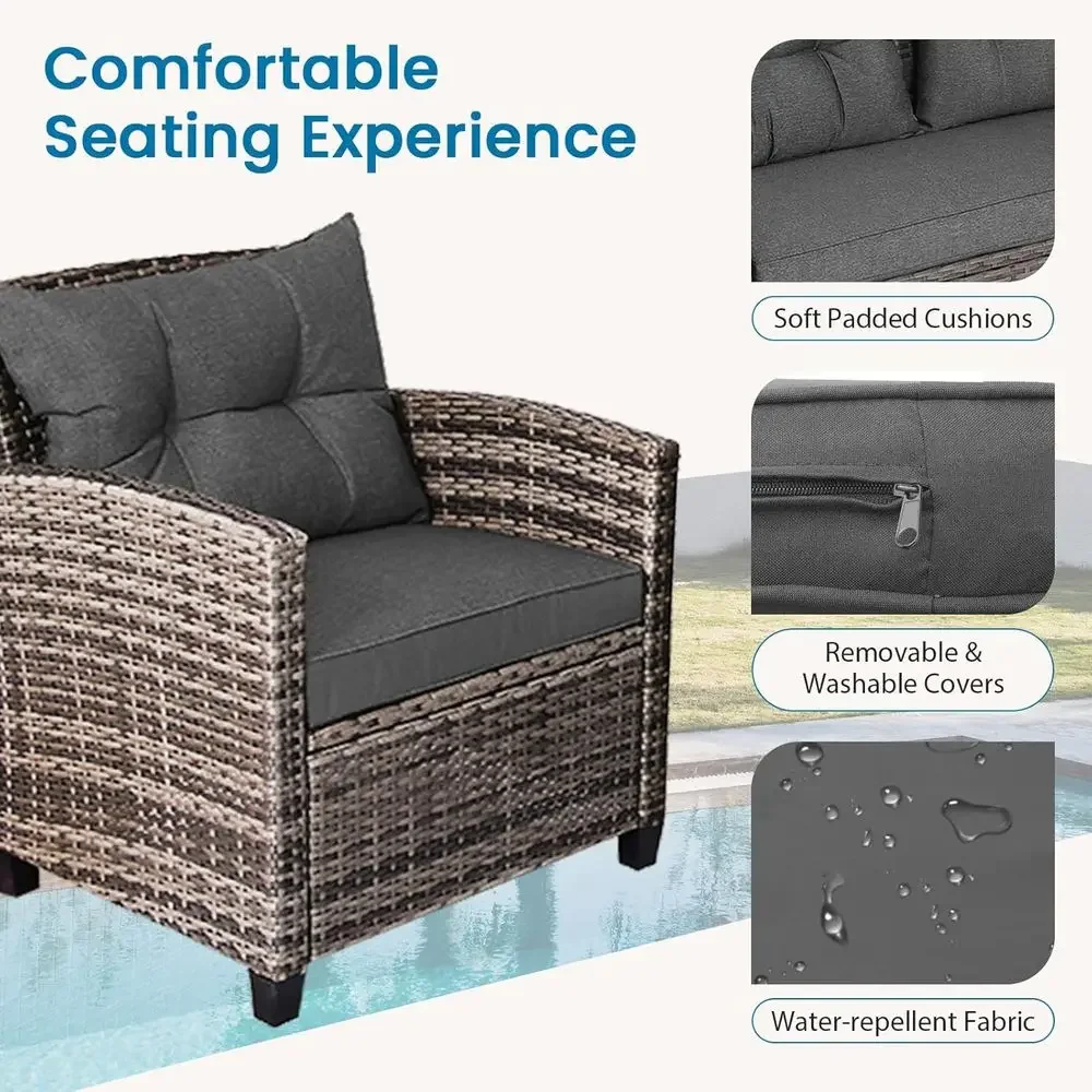 Szary zestaw mebli ogrodowych: – Outdoor Furniture Grey recenzja i cena