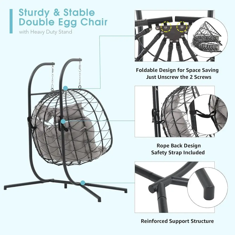 Dwuosobowy fotel wiszący typu  – Hanging Egg Chair recenzja i cena