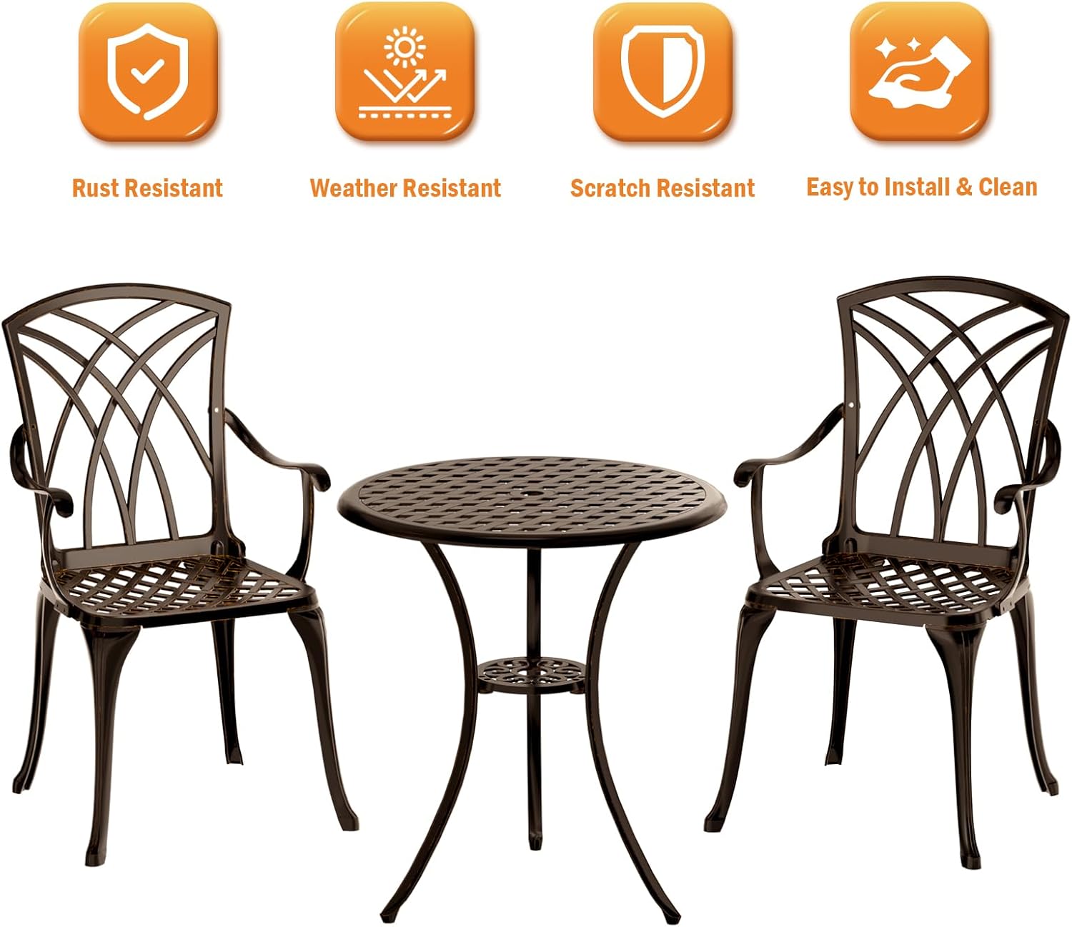 Zestaw bistro z odlewanego alu – Bistro Table Set recenzja i cena