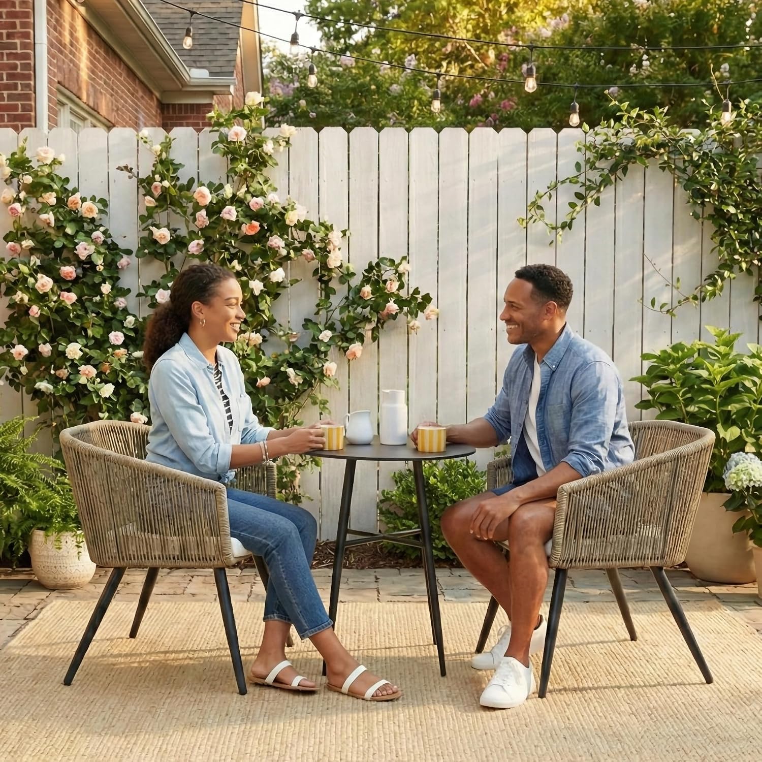 Krzesła do jadalni na patio z  – Outdoor Furniture Metal Chairs recenzja i cena