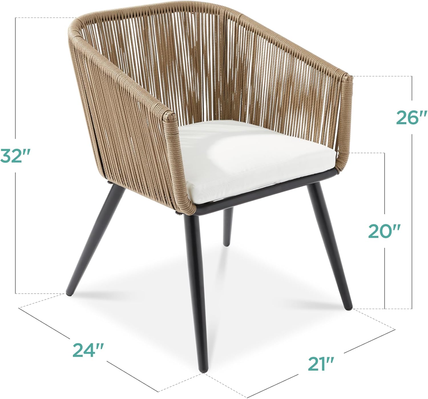 Krzesła do jadalni na patio z  – Outdoor Furniture Metal Chairs recenzja i cena