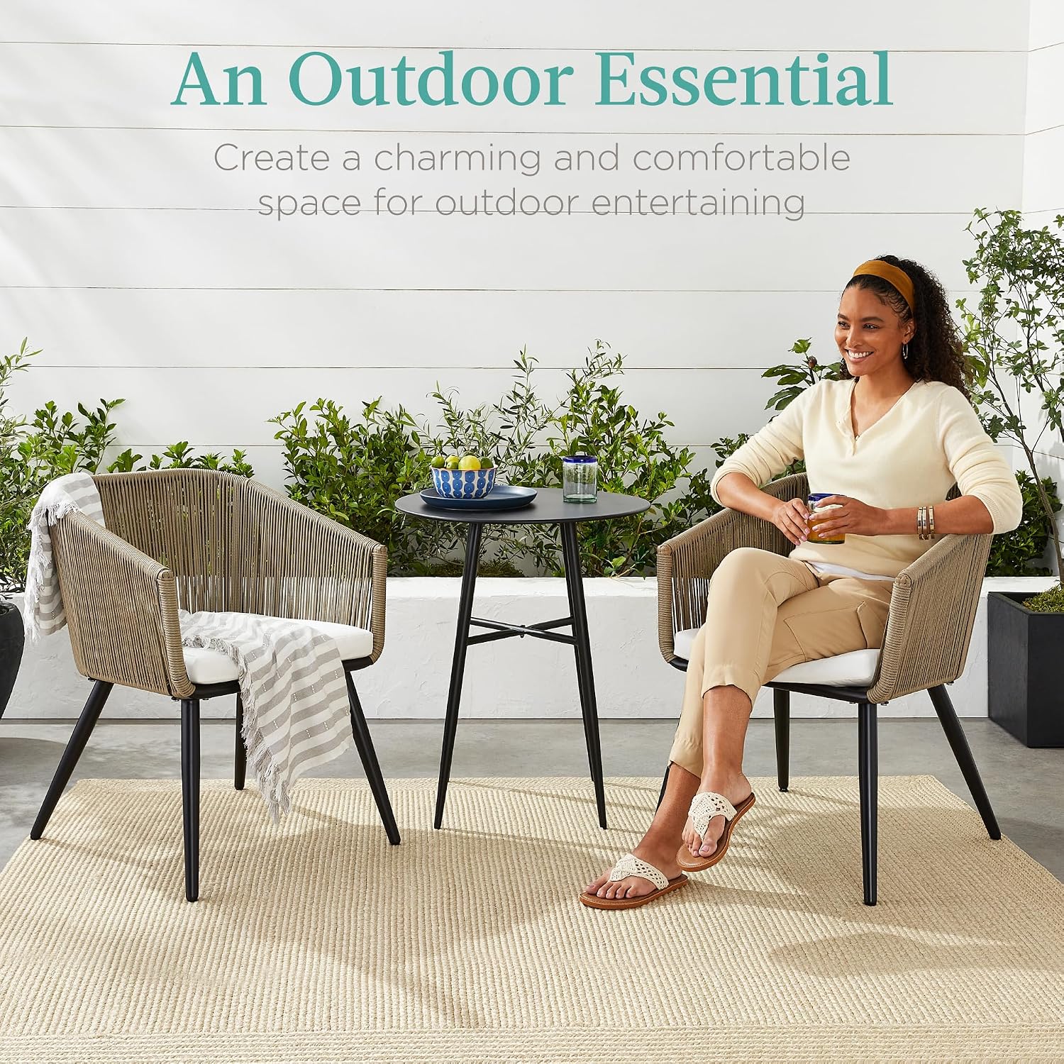Krzesła do jadalni na patio z  – Outdoor Furniture Metal Chairs recenzja i cena