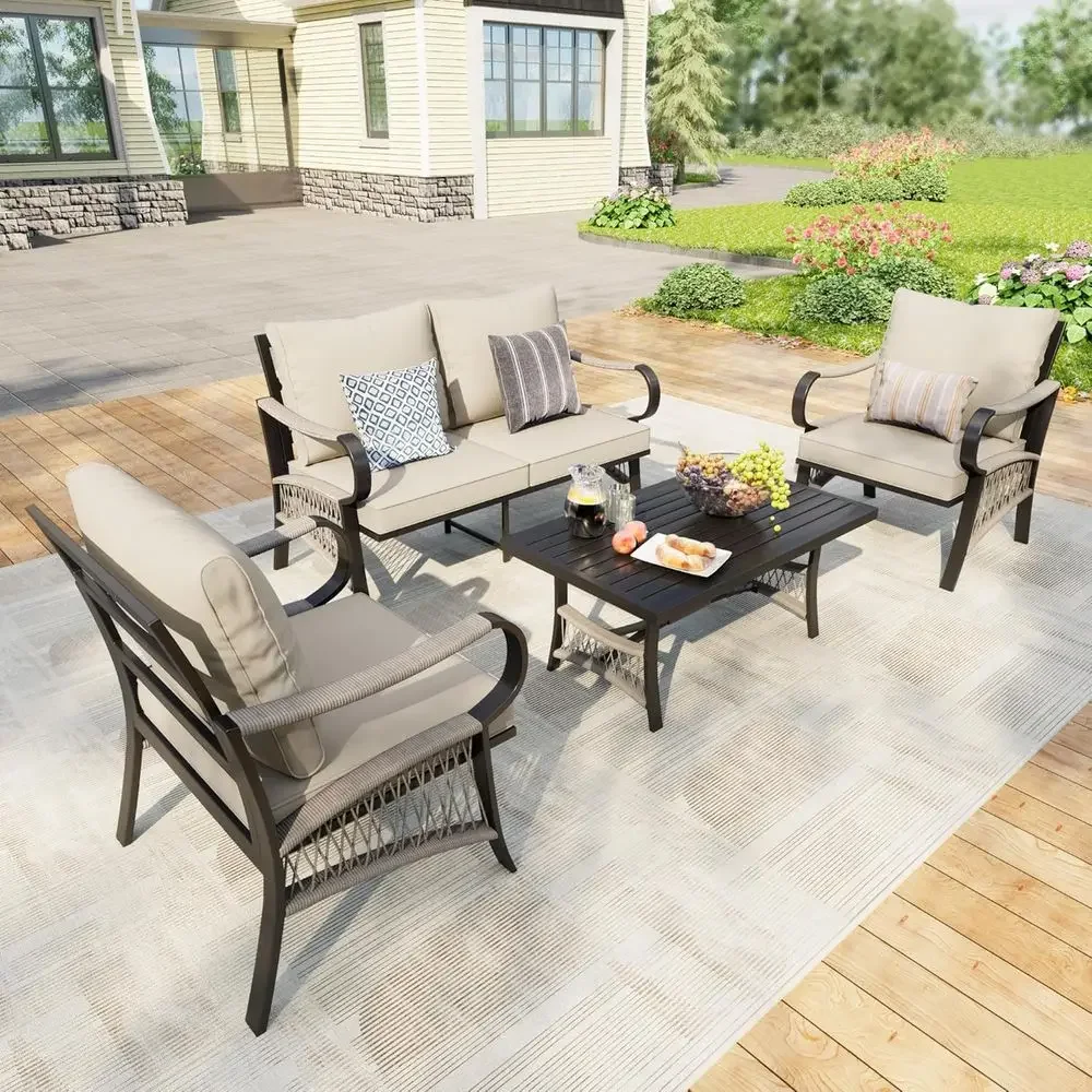 4-częściowy metalowy zestaw me – Outdoor Furniture Metal Chairs recenzja i cena
