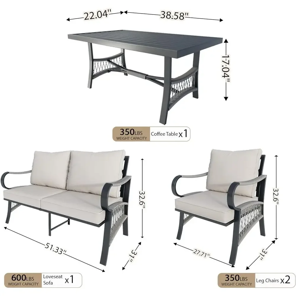 4-częściowy metalowy zestaw me – Outdoor Furniture Metal Chairs recenzja i cena