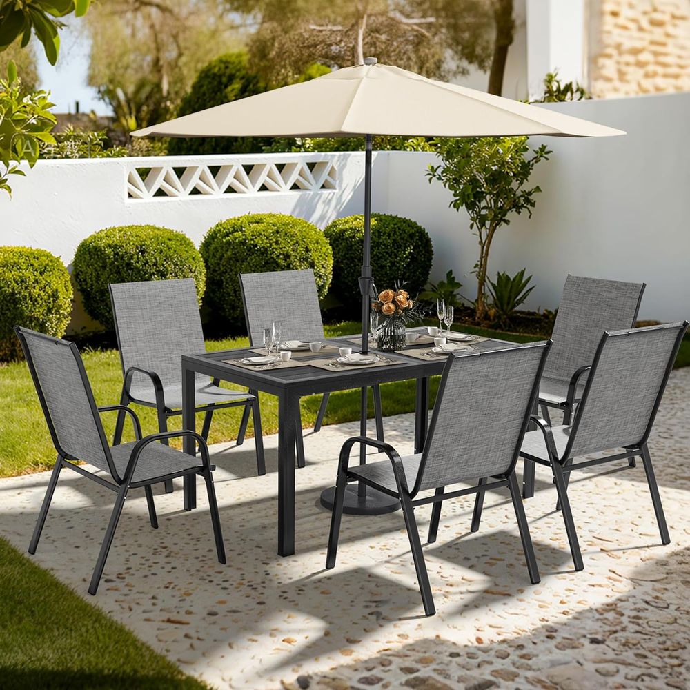 6-częściowy zestaw mebli ogrod – Outdoor Furniture Grey recenzja i cena
