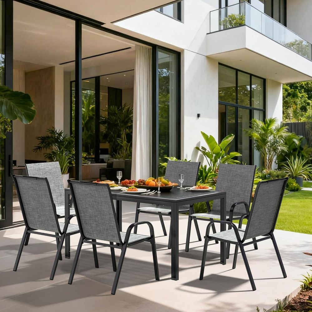 6-częściowy zestaw mebli ogrod – Outdoor Furniture Grey recenzja i cena