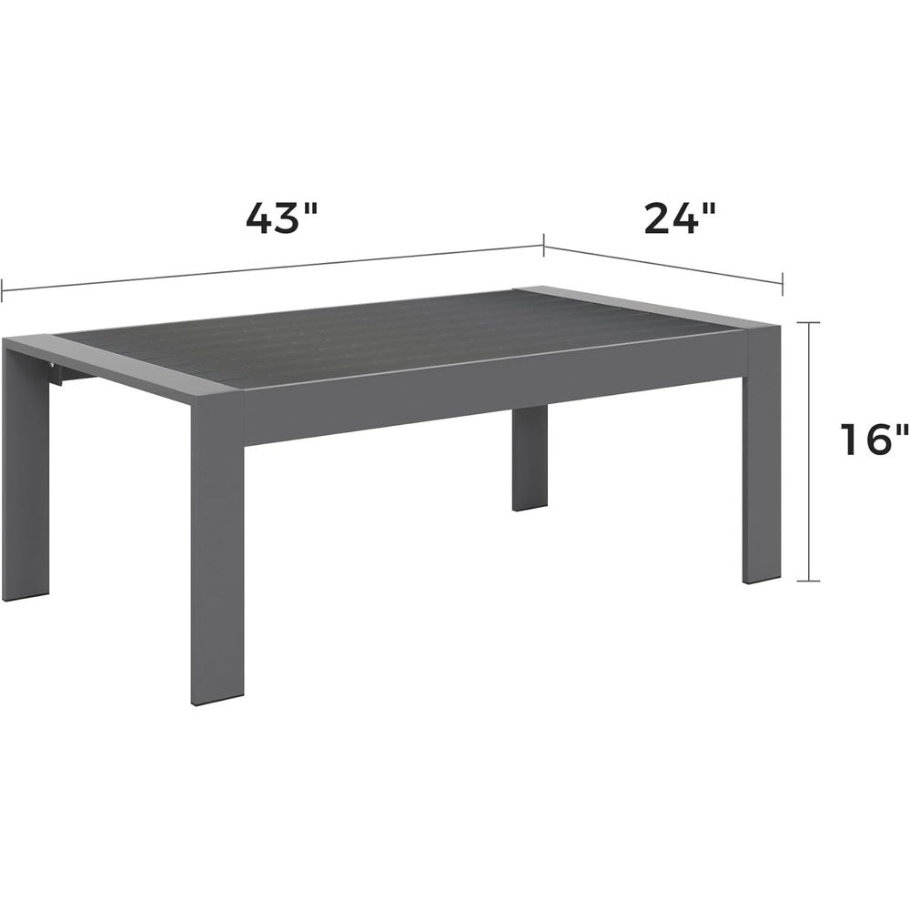 Stolik kawowy na zewnątrz, odp – Outdoor Furniture Grey recenzja i cena