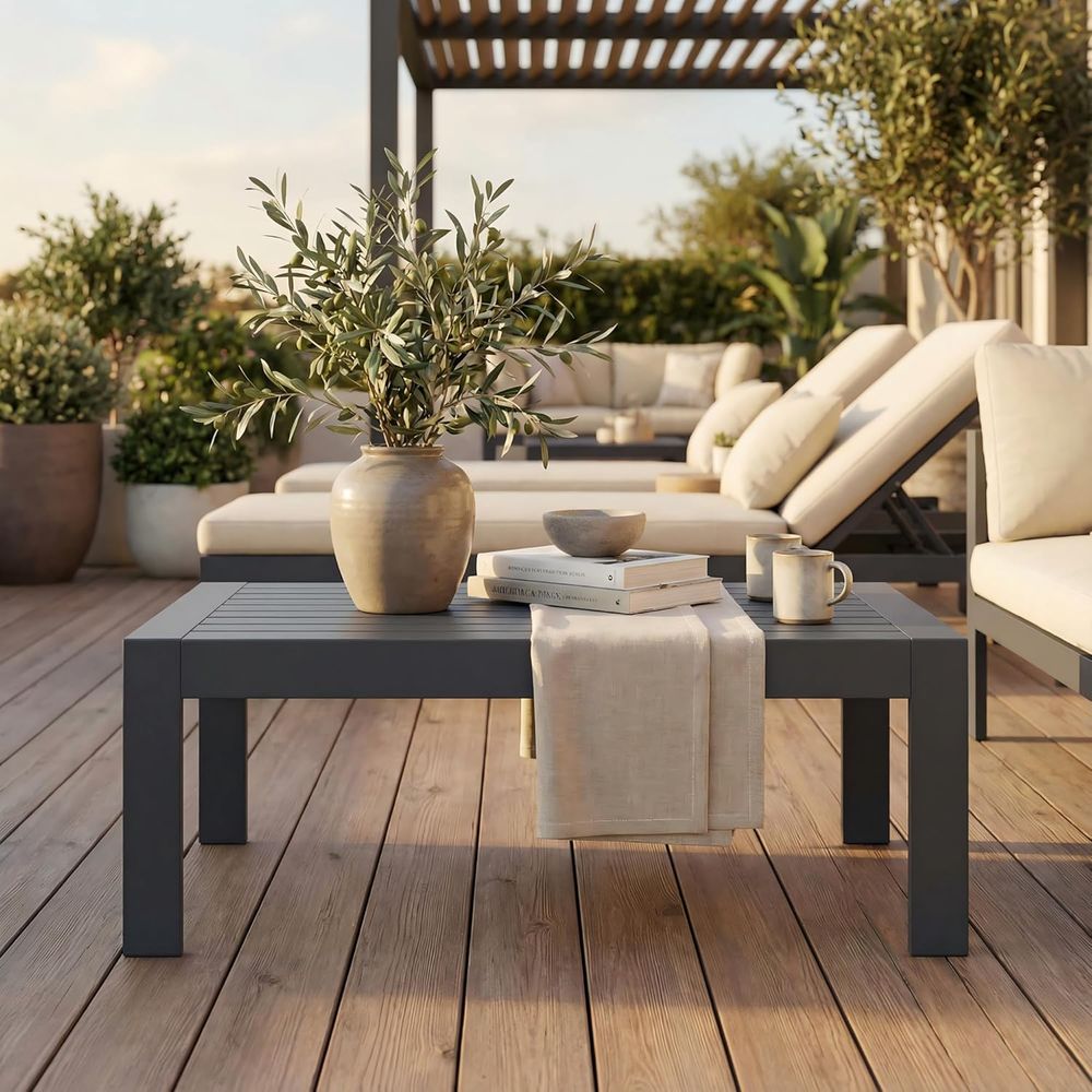 Stolik kawowy na zewnątrz, odp – Outdoor Furniture Grey recenzja i cena